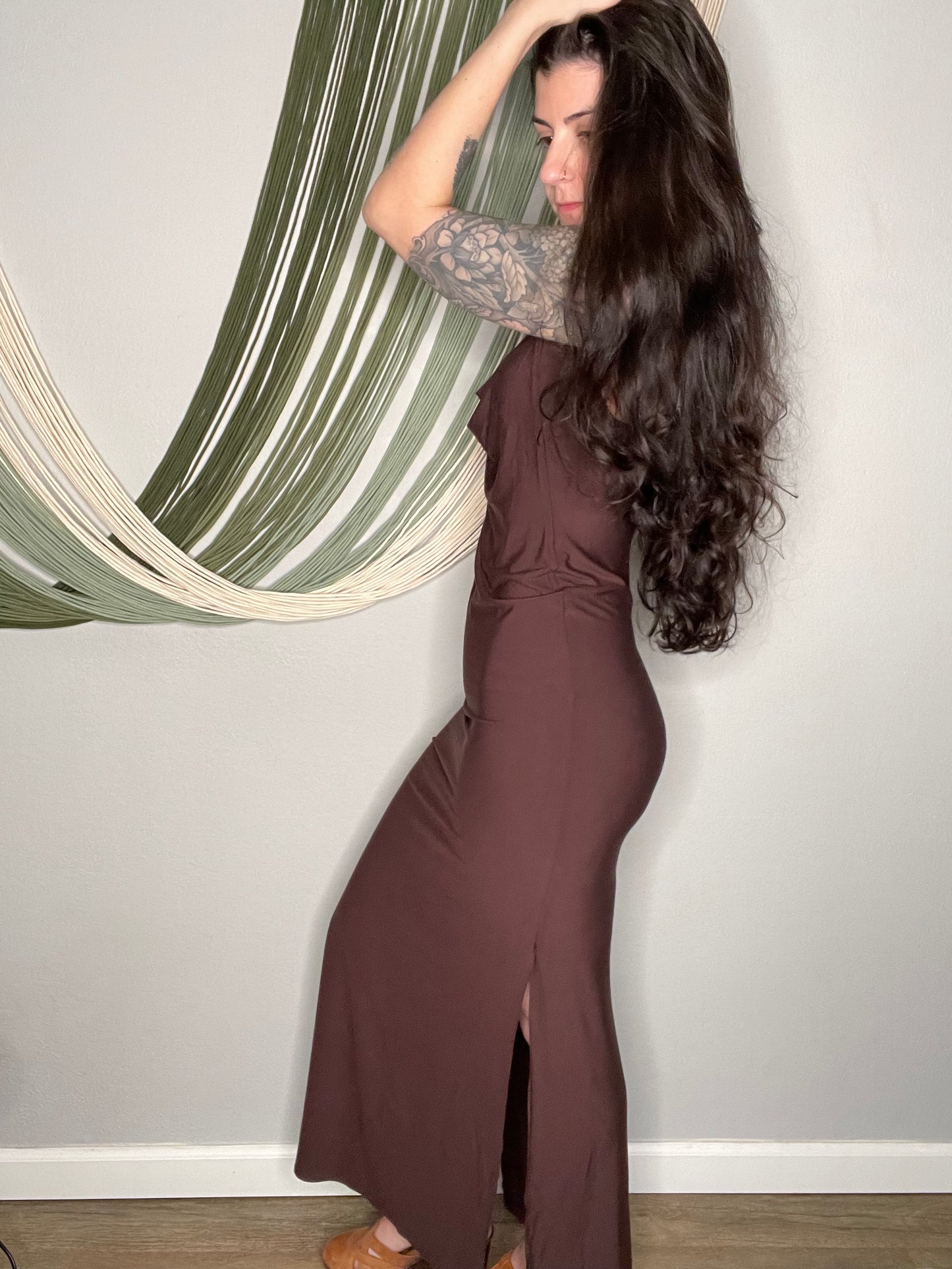 EcoFriendly Bamboo Maxi Halter Dress
