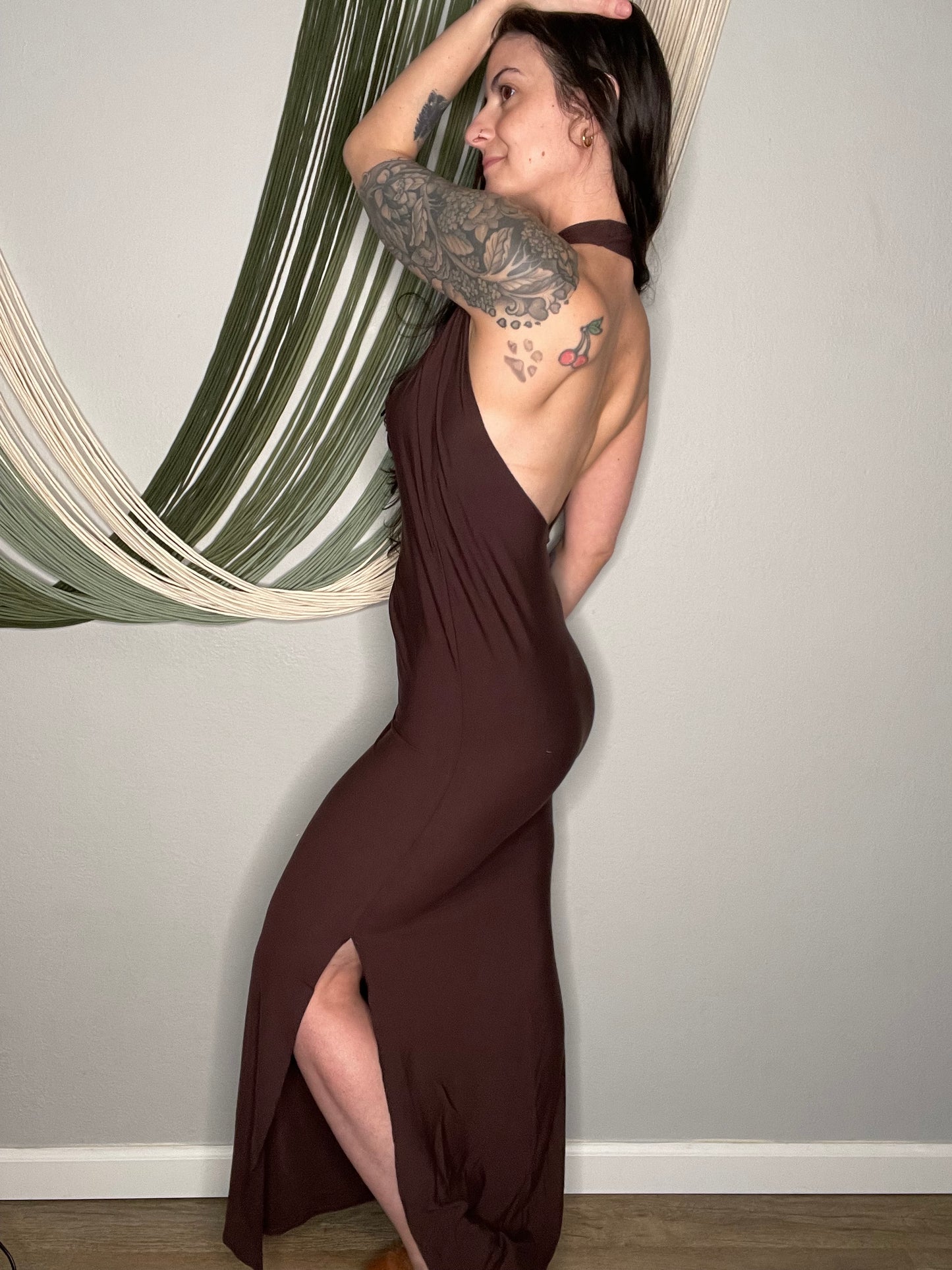 EcoFriendly Bamboo Maxi Halter Dress