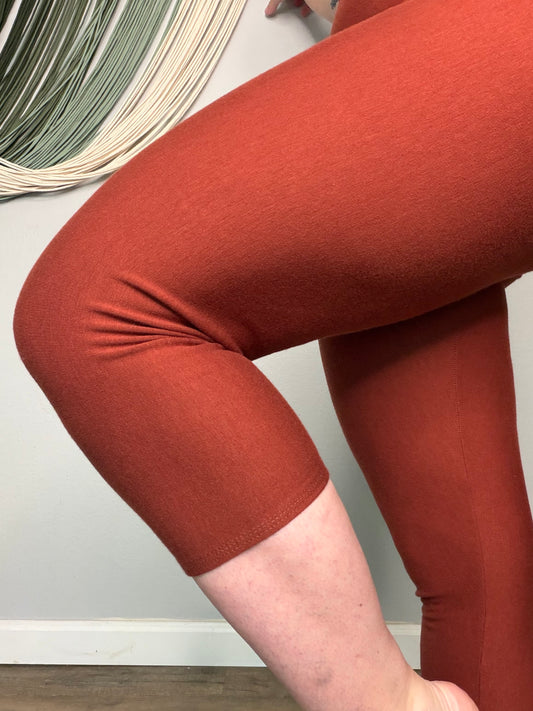 EcoFriendly High-Waisted Bamboo French Terry Capris