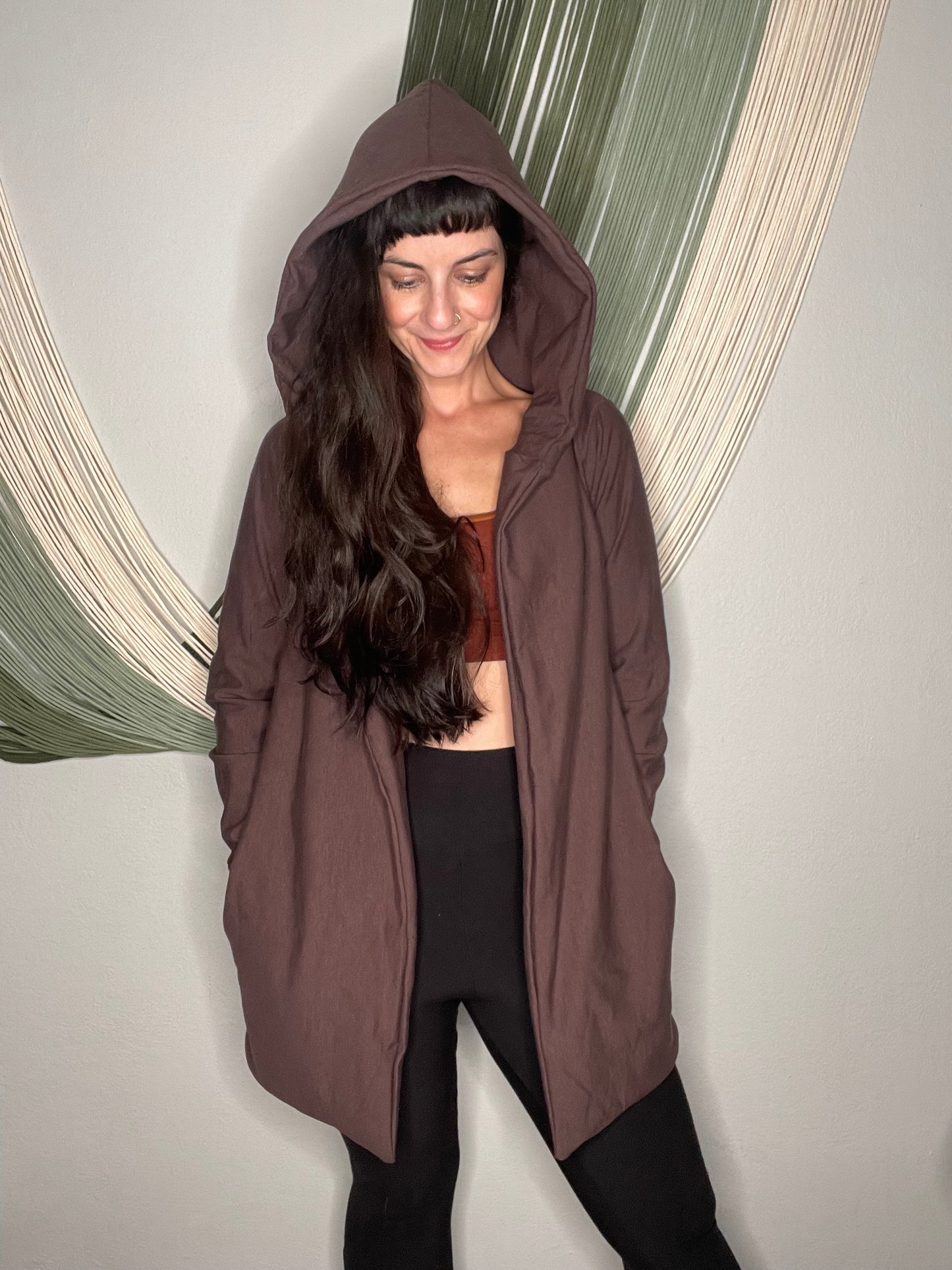 Ready To Ship EcoFriendly Bamboo Fleece Hooded Cardigan - with Pockets