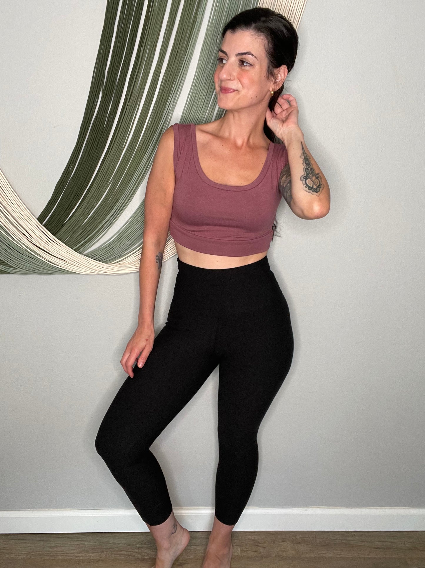 Ecofriendly Bamboo Jersey Crop Tank Top