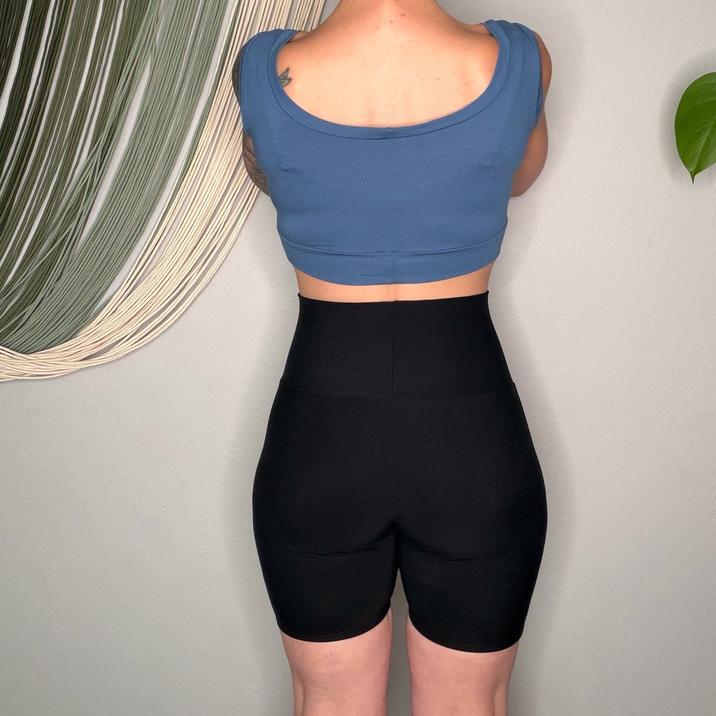 Handmade EcoFriendly Bamboo French Terry Seamless Back Bike Shorts