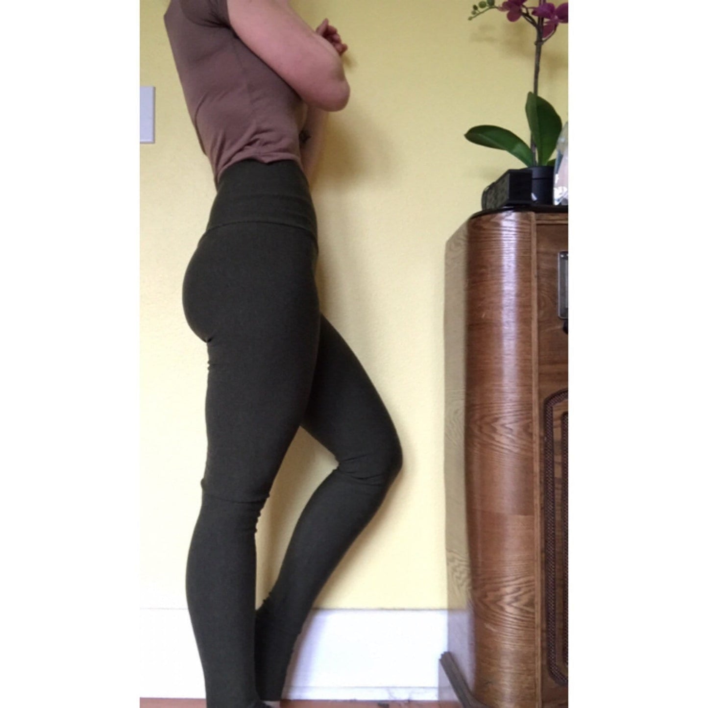 Ready To Ship High-Waisted Bamboo French Terry Stretch Yoga Pants