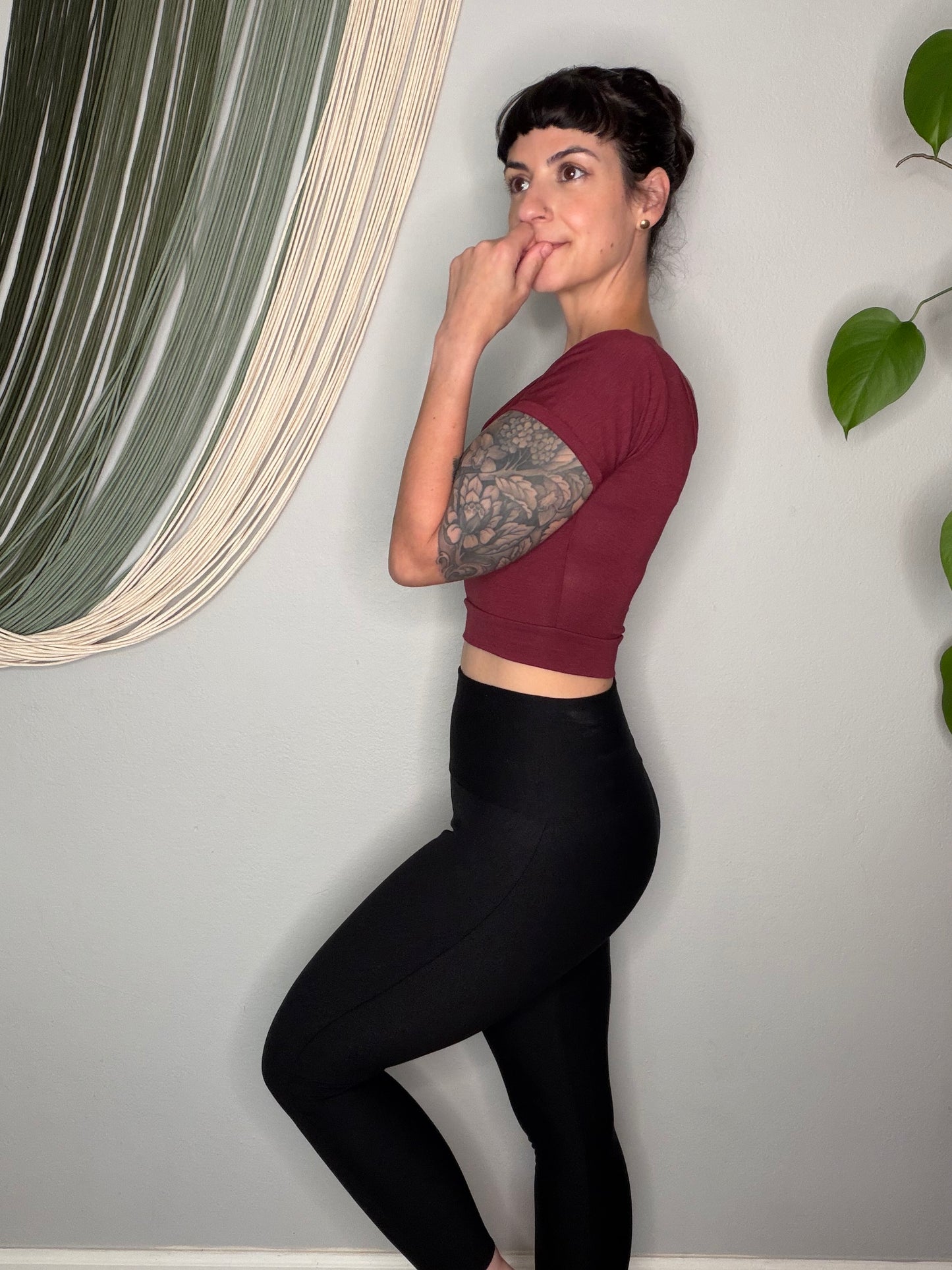 Handmade EcoFriendly Bamboo Fleece Seamless Back Yoga Pants