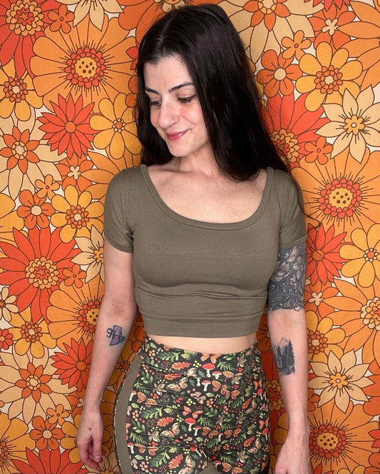 Eco Friendly Fitted Bamboo Crop Top