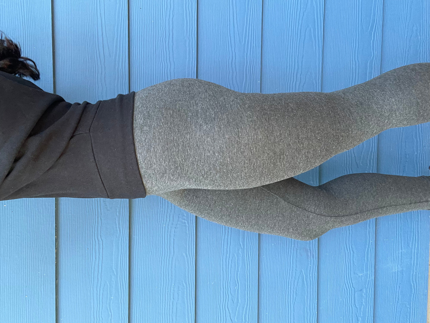 Dark Heather Gray JERSEY leggings - Small