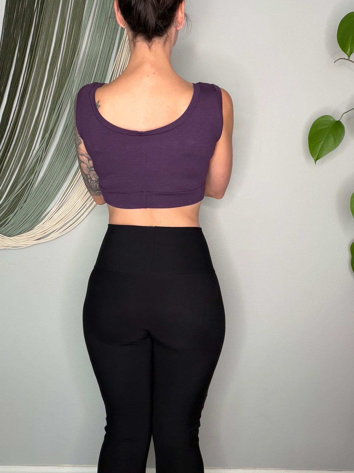 EcoFriendly Bamboo French Terry Seamless Back Yoga Pants