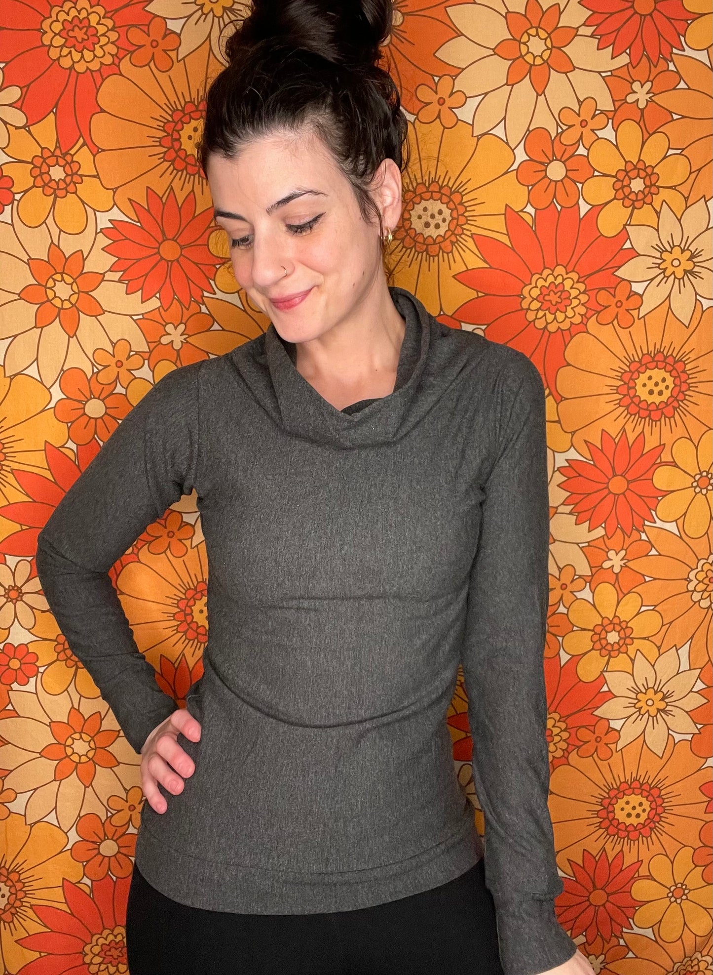 Dark Heather Gray Bamboo Fleece Pullover