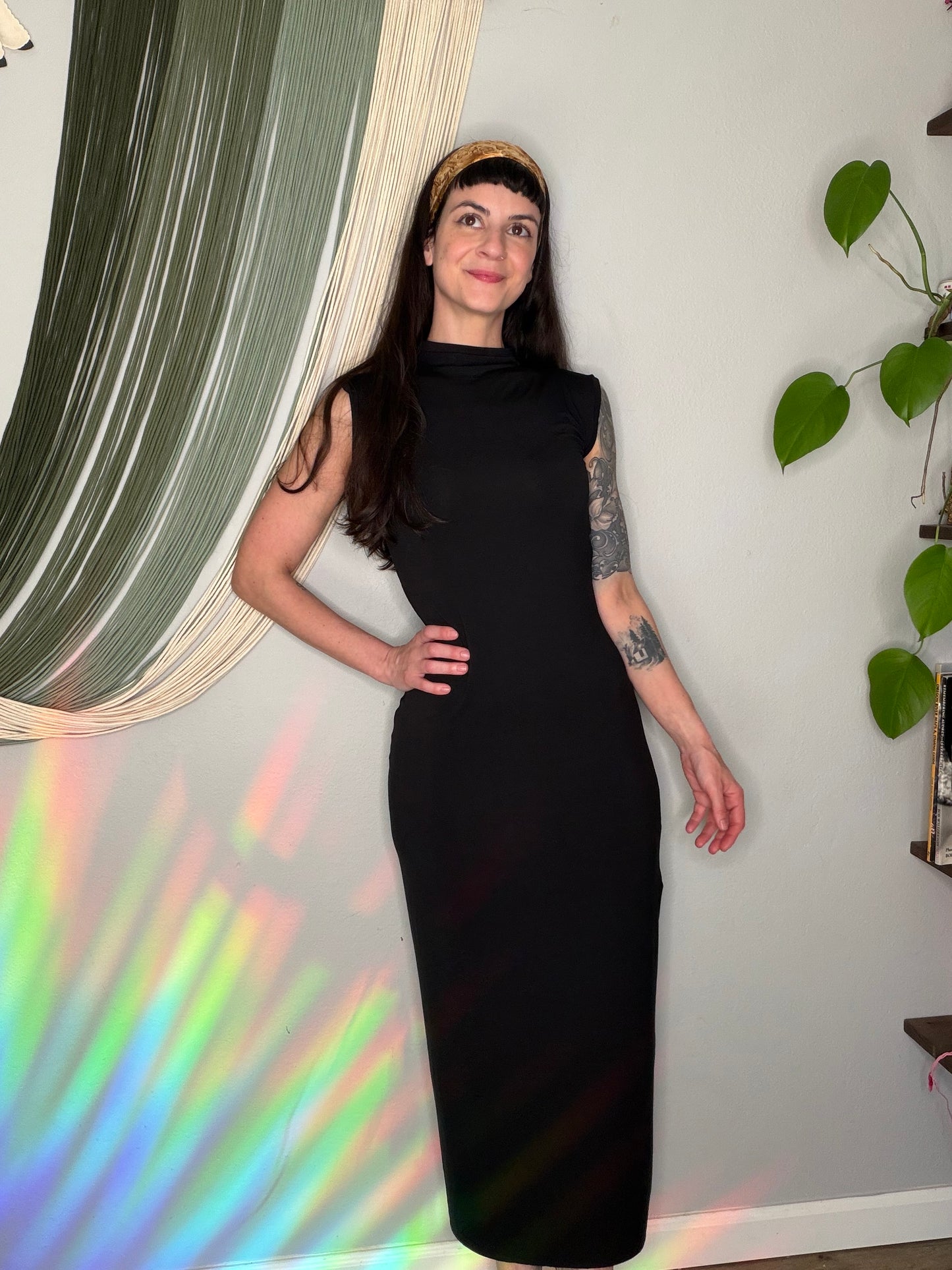 EcoFriendly Bamboo Mockneck Maxi Dress