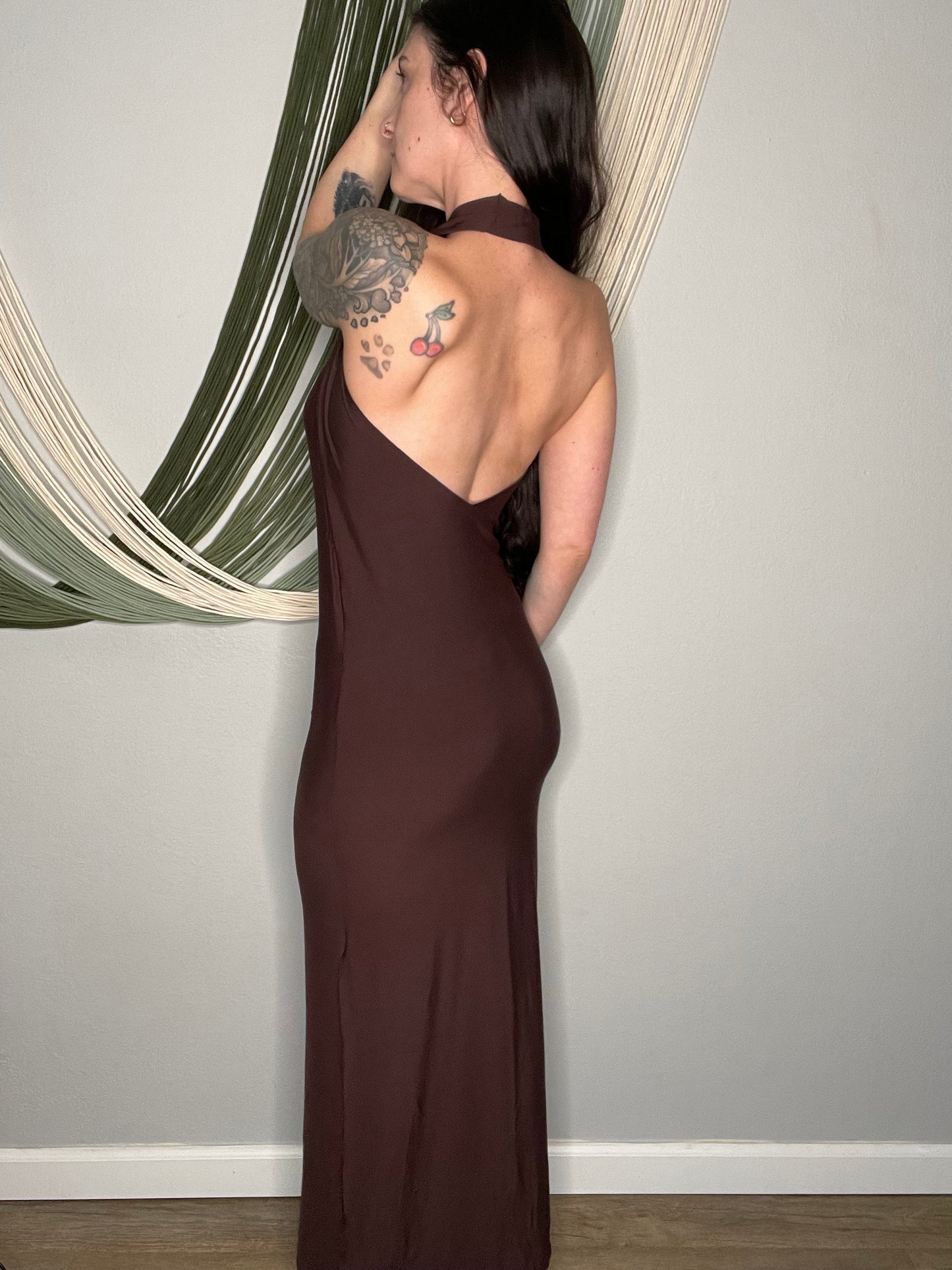 EcoFriendly Bamboo Maxi Halter Dress