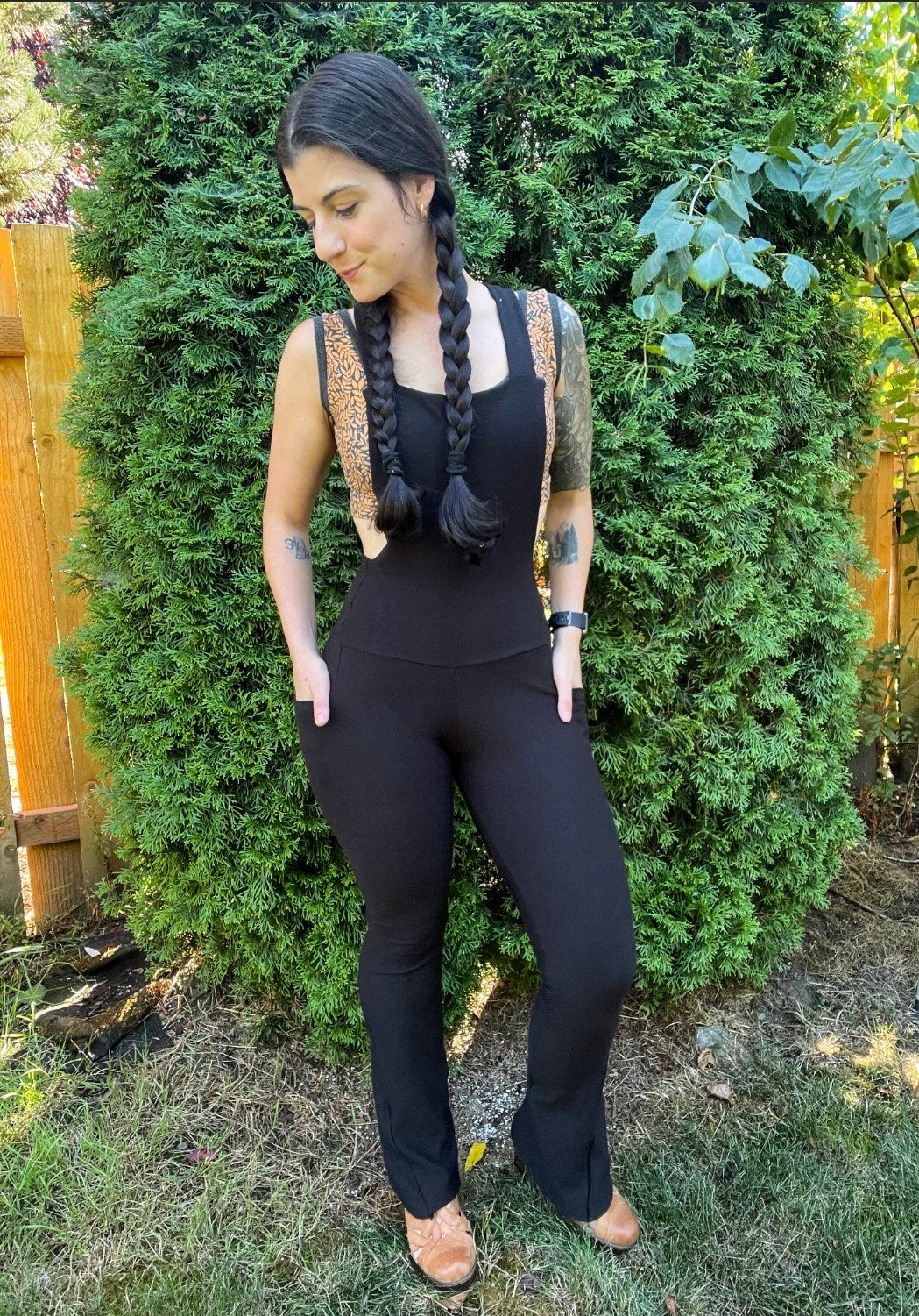 Eco Friendly Bamboo French Terry Overall Flares