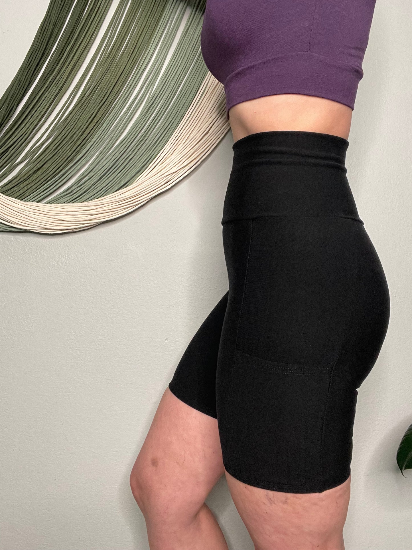 Handmade EcoFriendly Bamboo French Terry Bike Shorts + Pockets