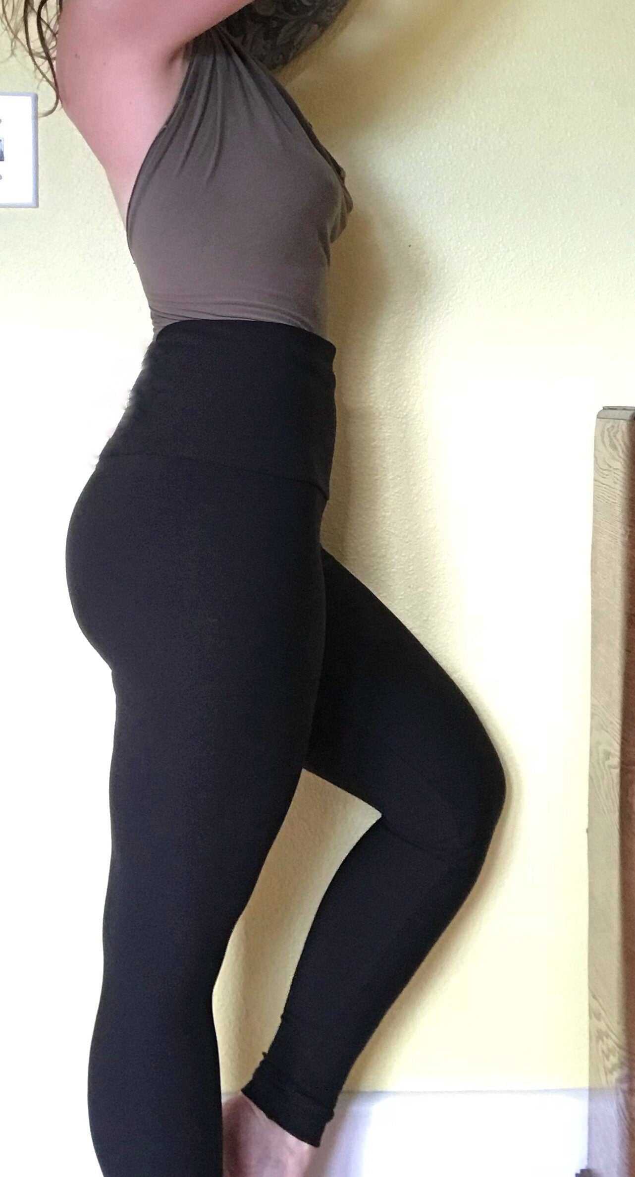 EcoFriendly High-Waisted Bamboo French Terry Stretch Yoga Pants