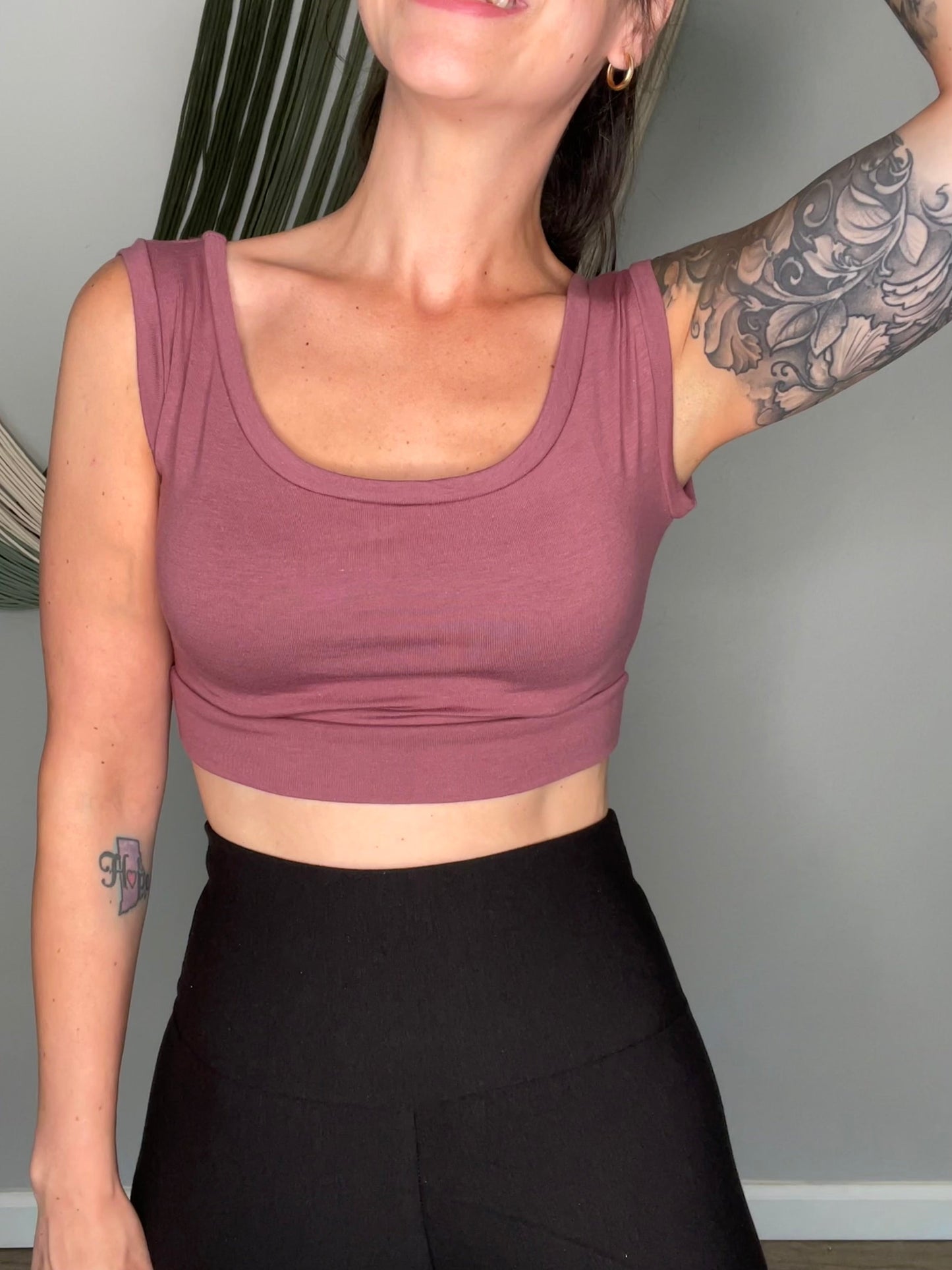 Ecofriendly Bamboo Jersey Crop Tank Top