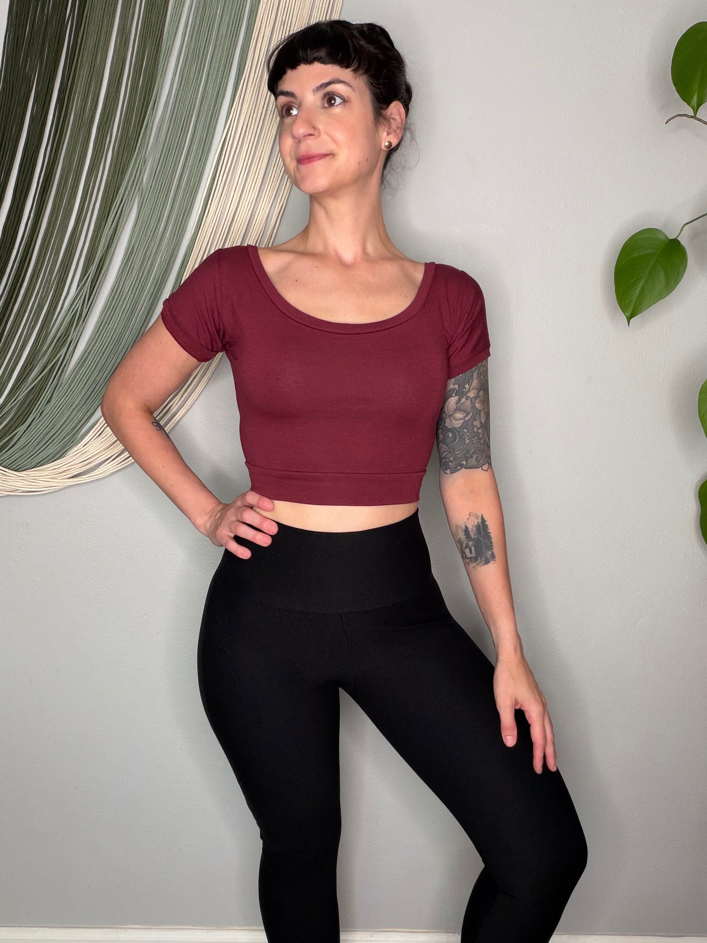 Handmade EcoFriendly Bamboo Fleece Seamless Back Yoga Pants