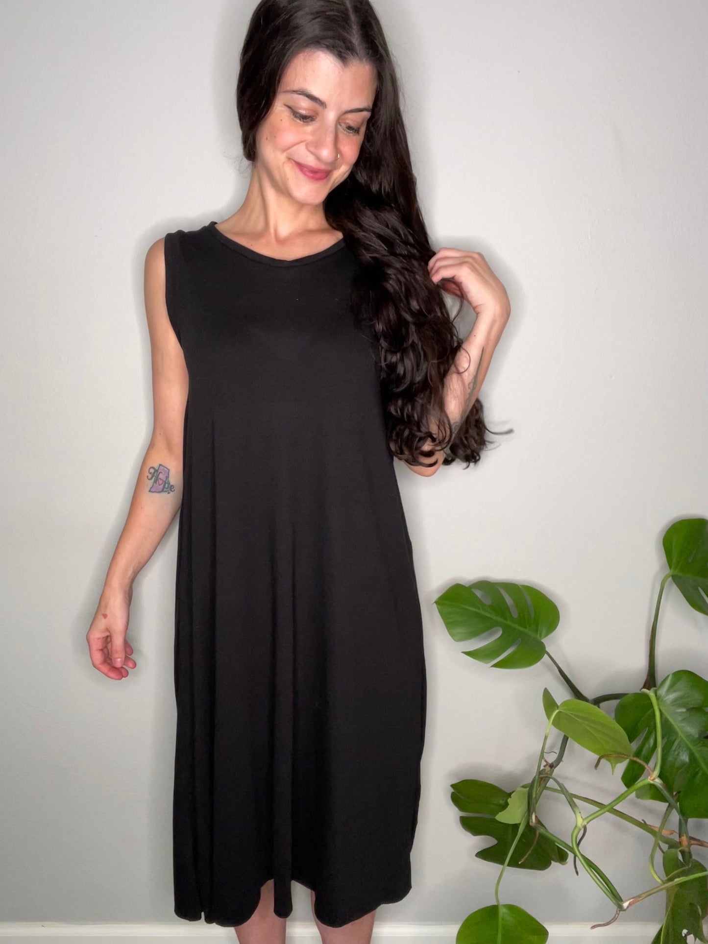 Ecofriendly Flowy Midcalf Sleeveless Dress