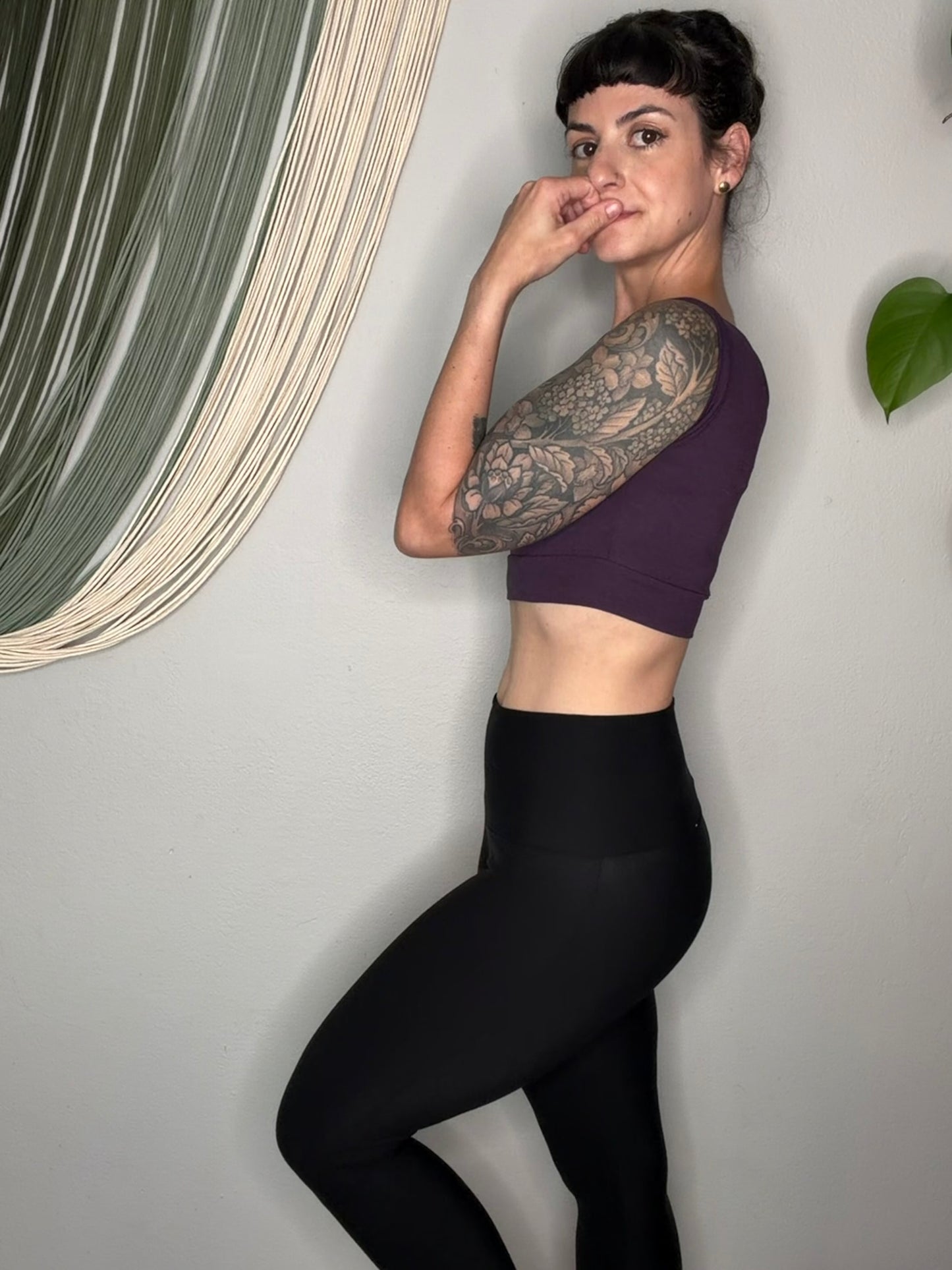 EcoFriendly Bamboo French Terry Seamless Back Yoga Pants