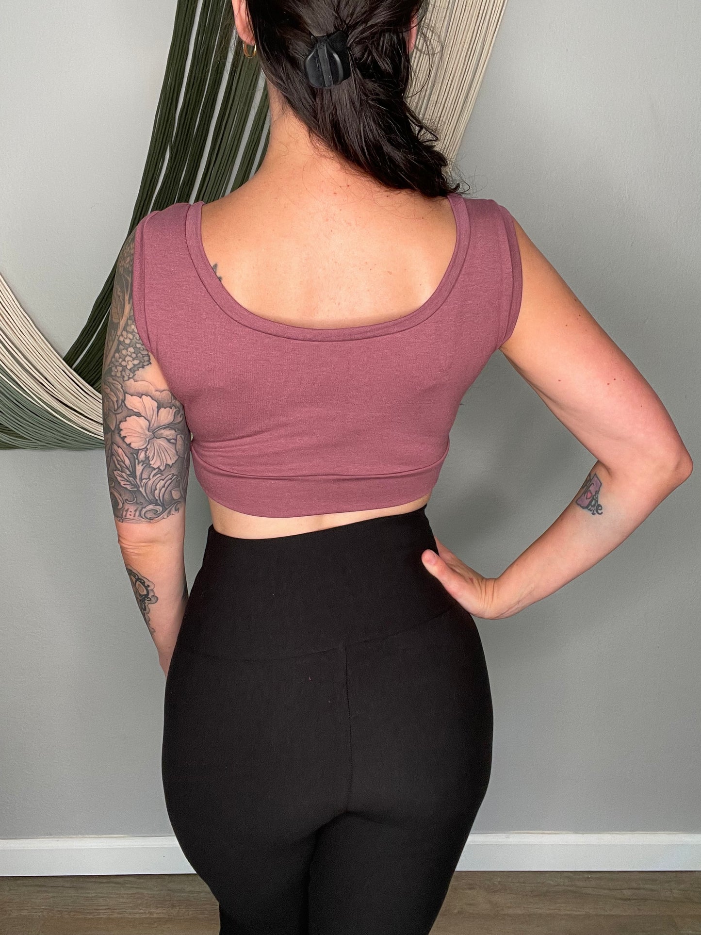 Ecofriendly Bamboo Jersey Crop Tank Top