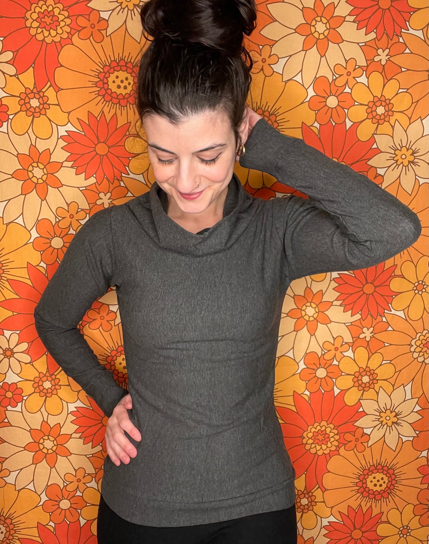 Dark Heather Gray Bamboo Fleece Pullover