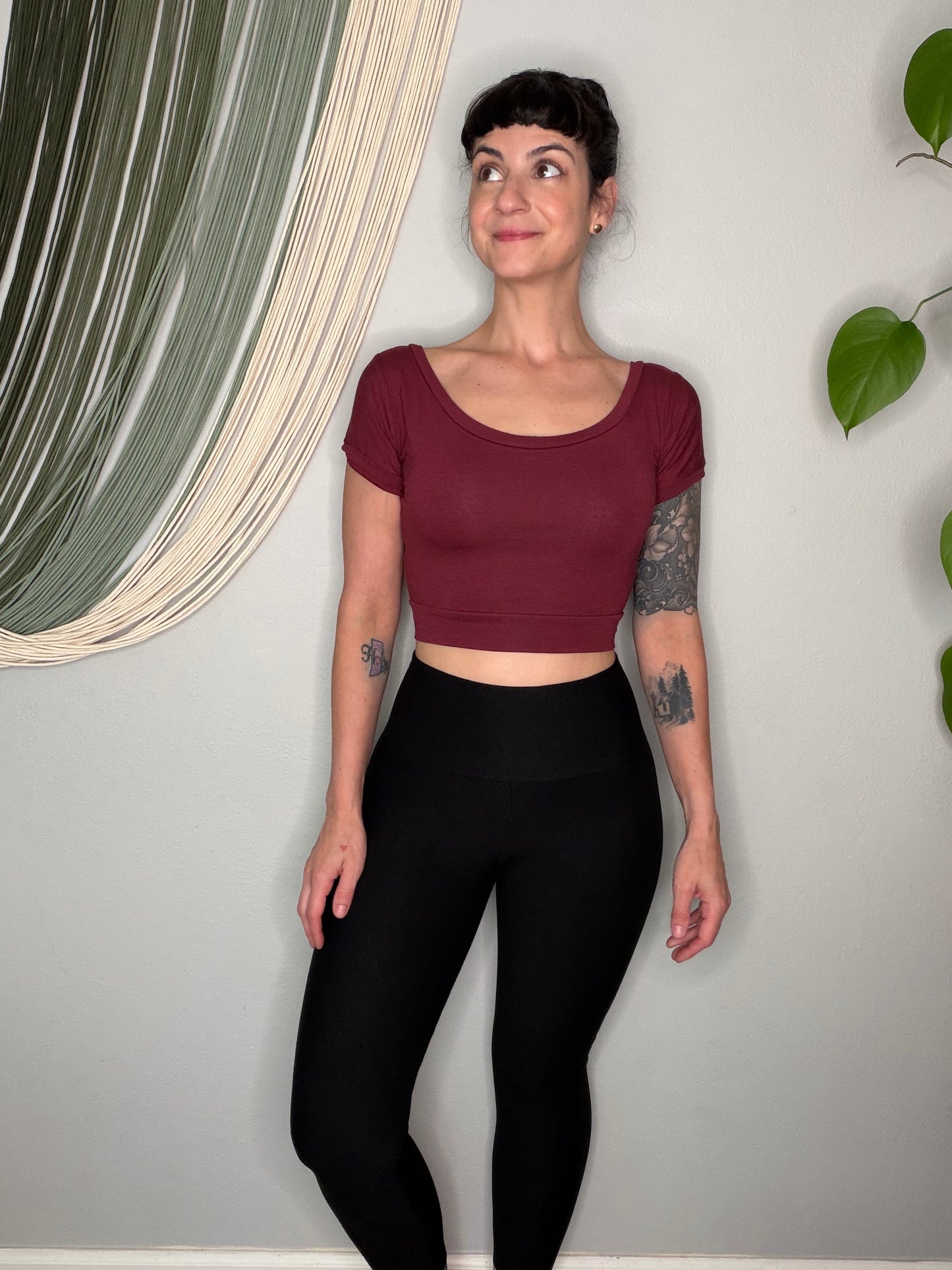 Handmade EcoFriendly Bamboo Fleece Seamless Back Yoga Pants