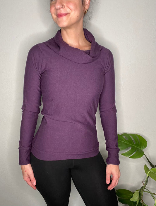 Eco-friendly Bamboo Fleece Cowl Neck Pullover