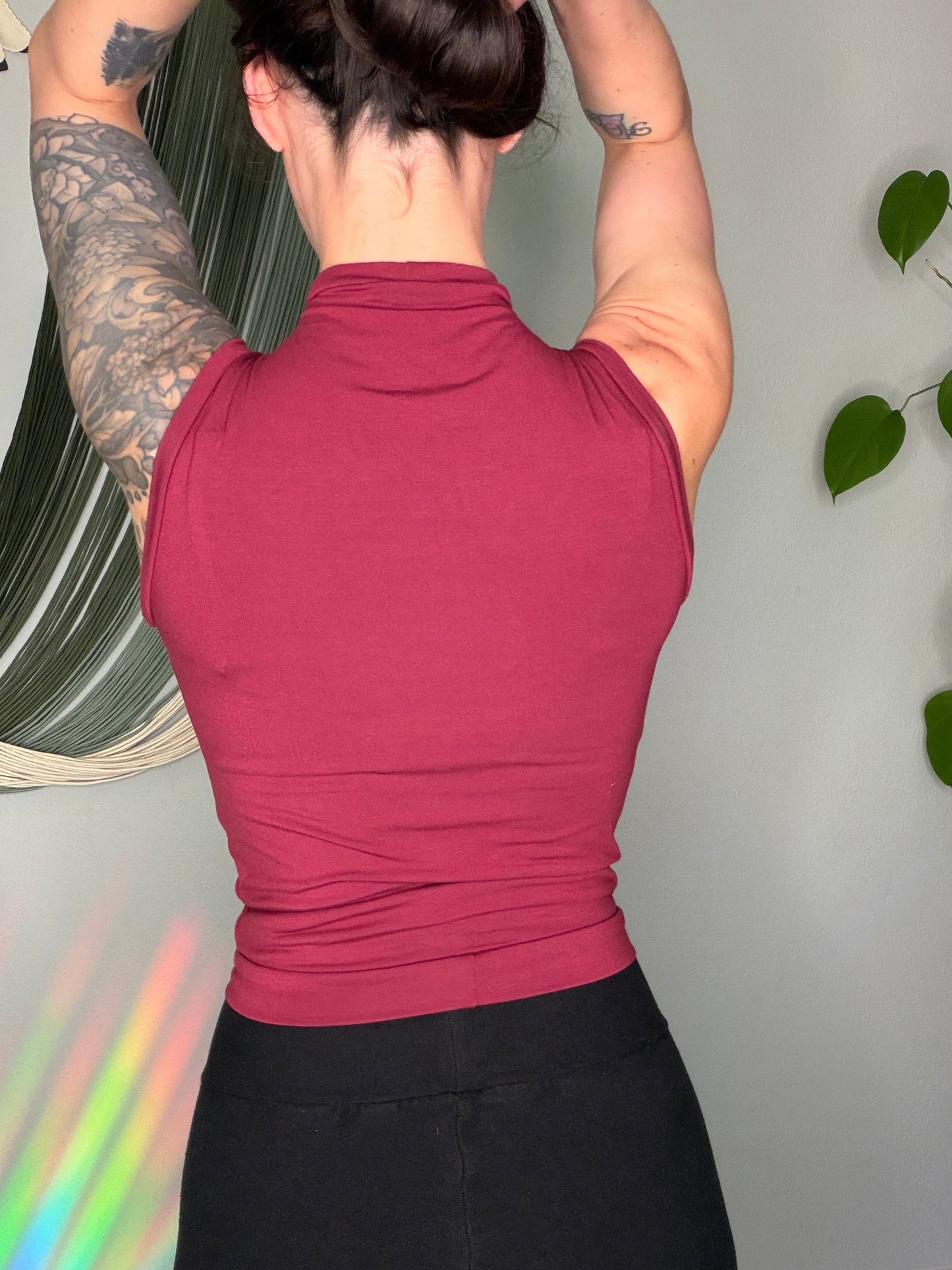 Handmade EcoFriendly Bamboo Mock Neck Tank