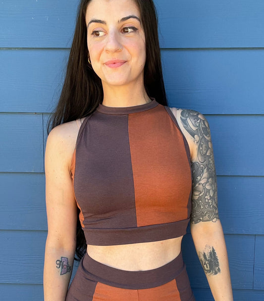 Coffee & Rust Triangle Top - Small