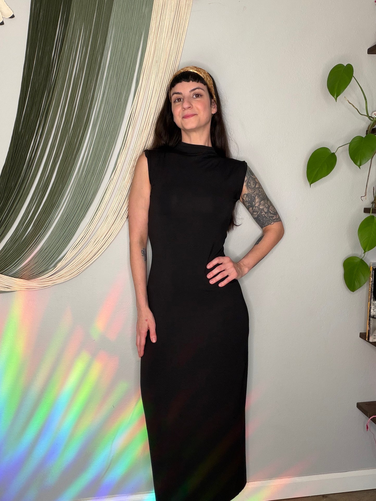 EcoFriendly Bamboo Mockneck Maxi Dress