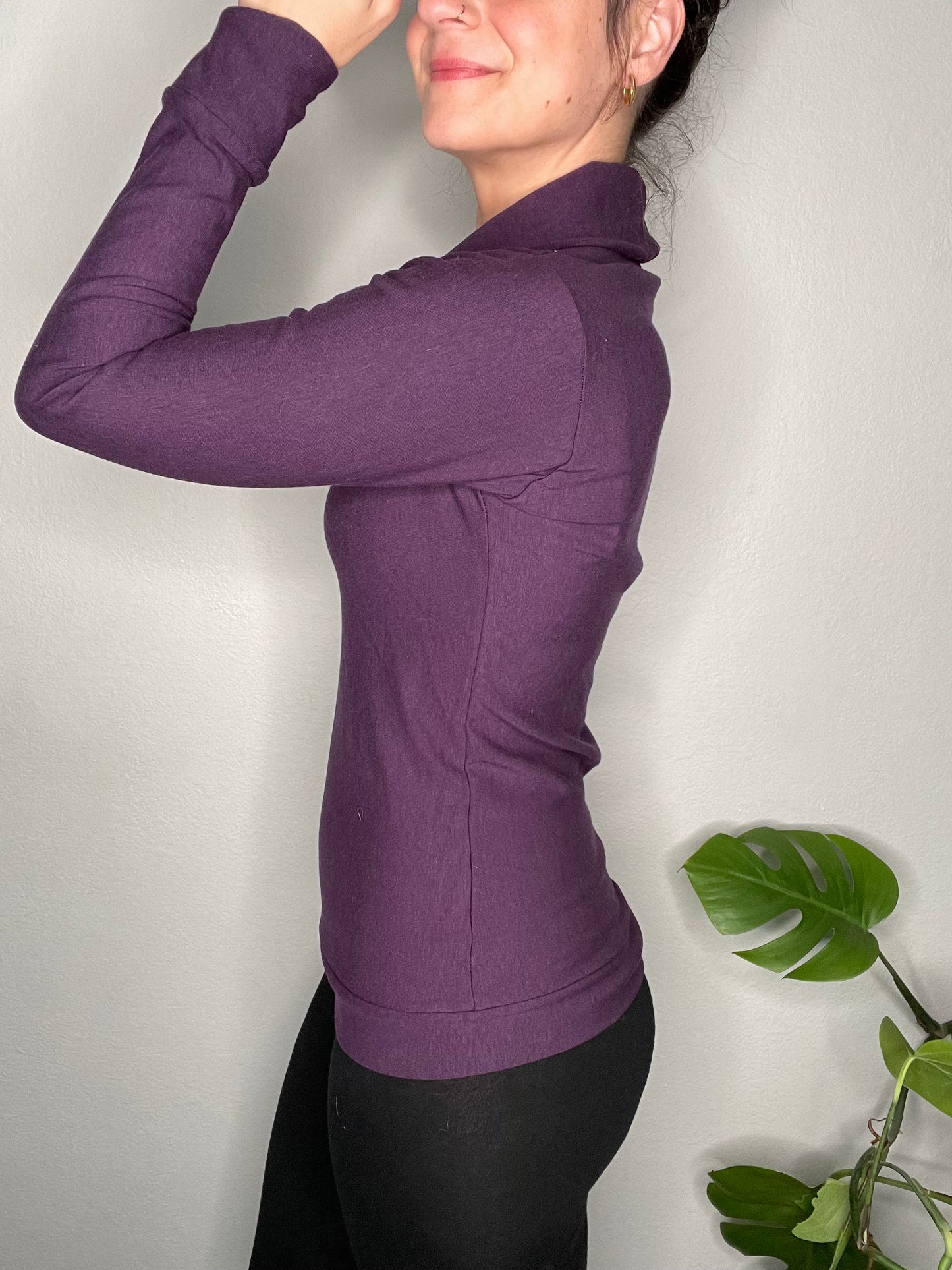 Purple Poppy Fleece Pullover