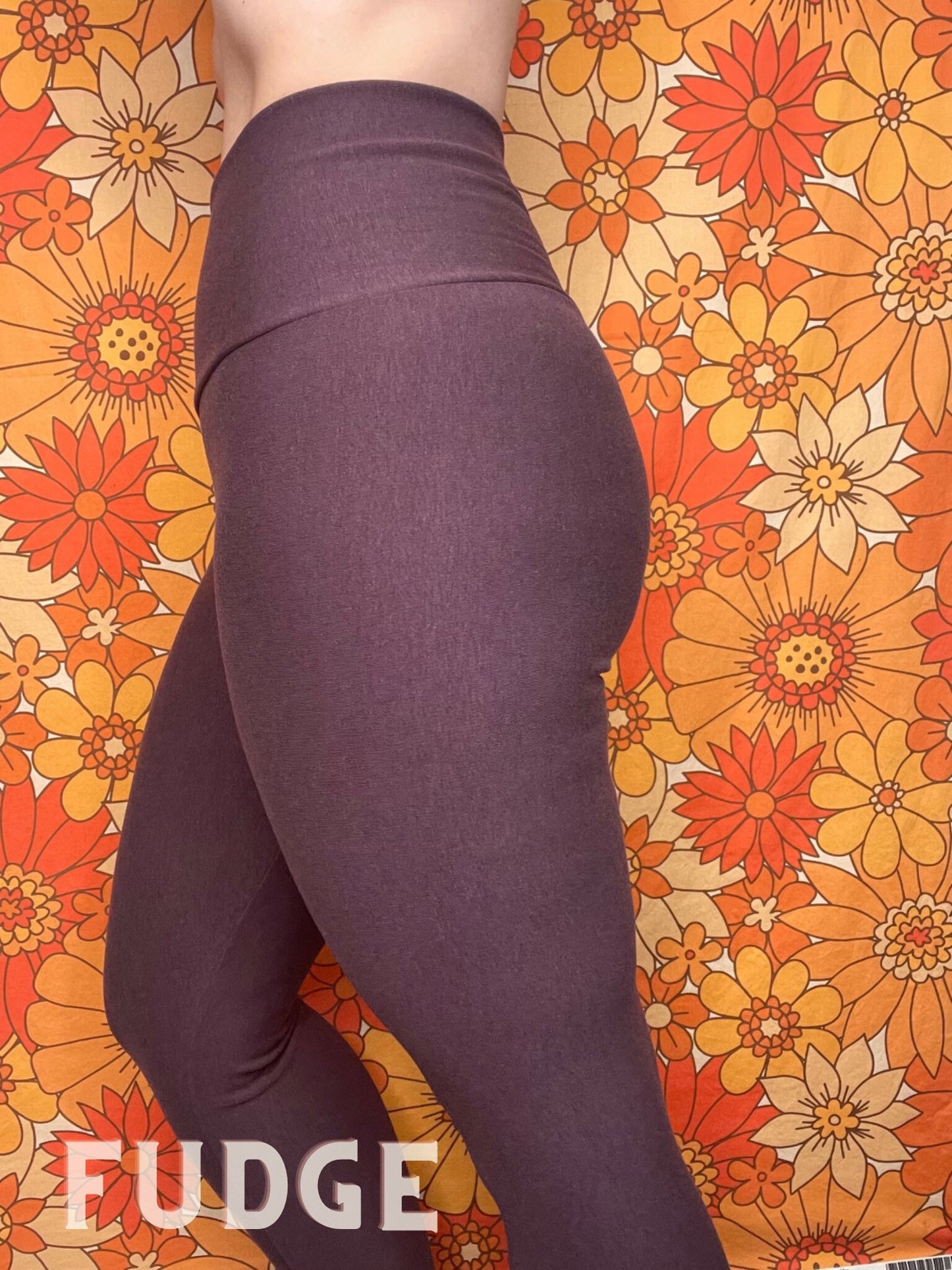 Eco Friendly High-waisted Cropped Bamboo Fleece Leggings