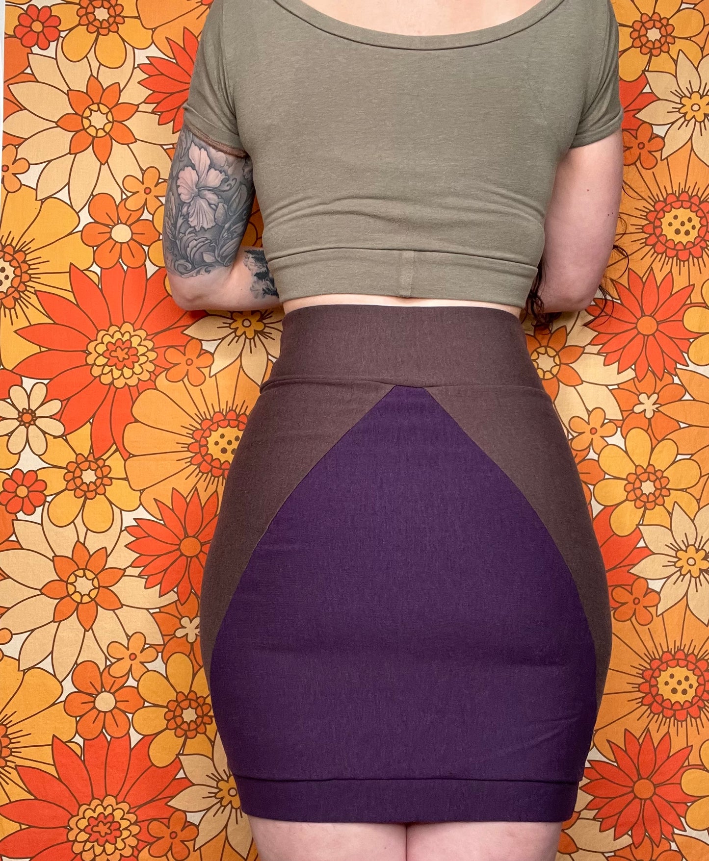 High-waisted Bamboo Fleece Skirt - Small