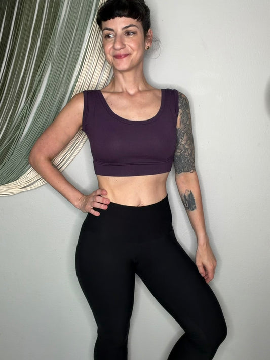 EcoFriendly Bamboo French Terry Seamless Back Yoga Pants