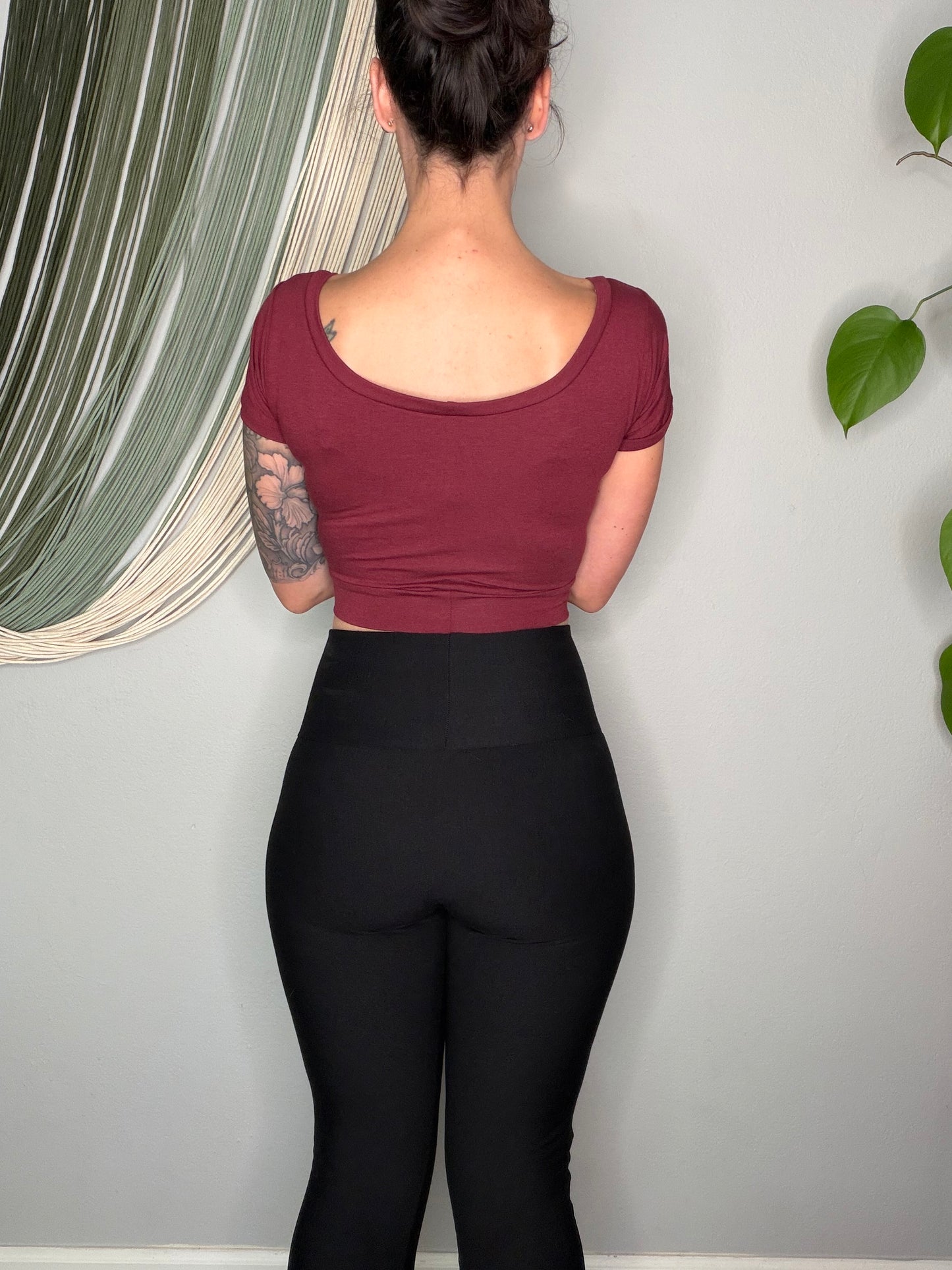 Handmade EcoFriendly Bamboo Fleece Seamless Back Yoga Pants