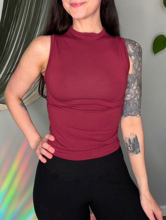 Handmade EcoFriendly Bamboo Mock Neck Tank