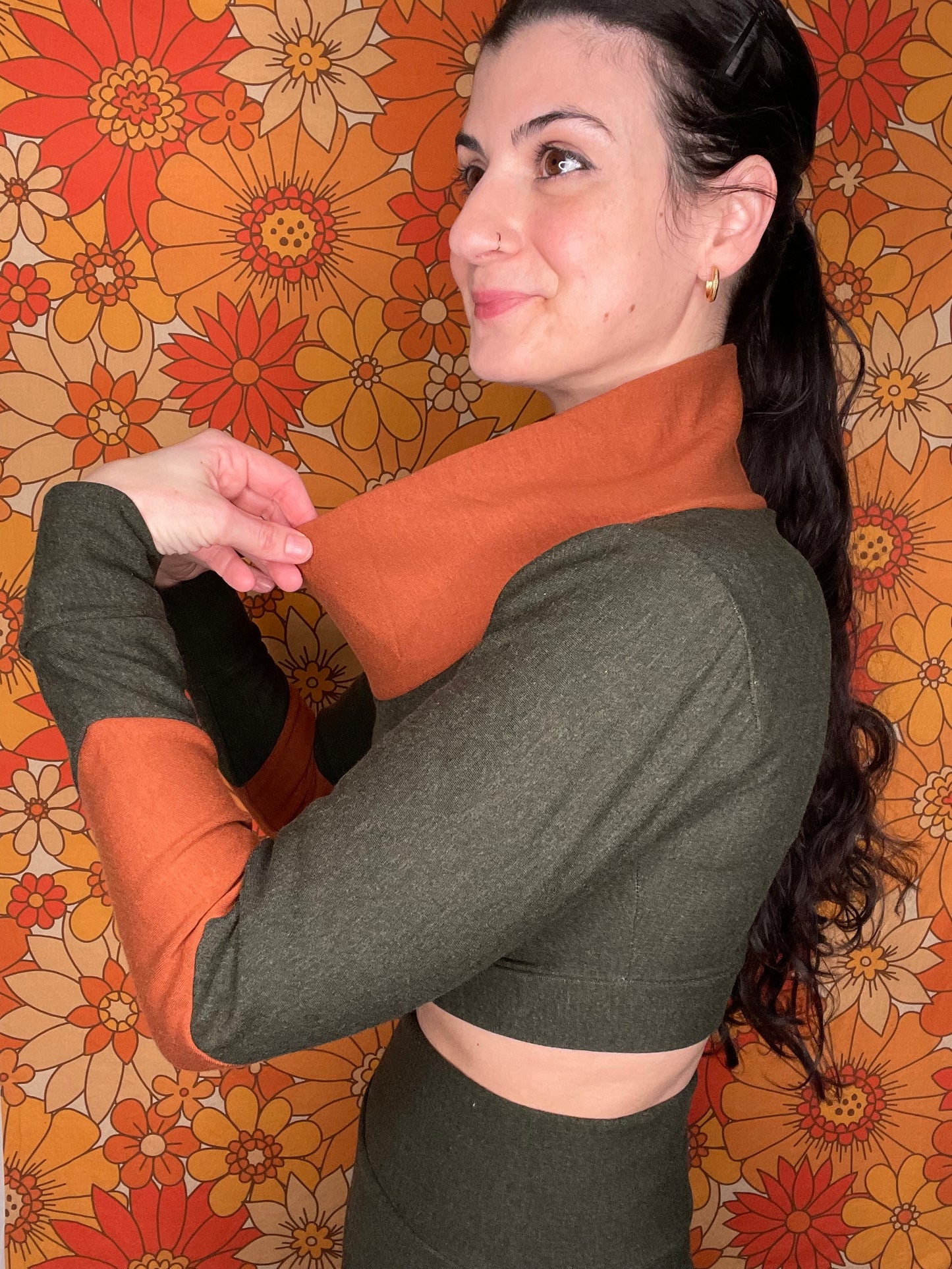 Bamboo Fleece Crop Top - Small