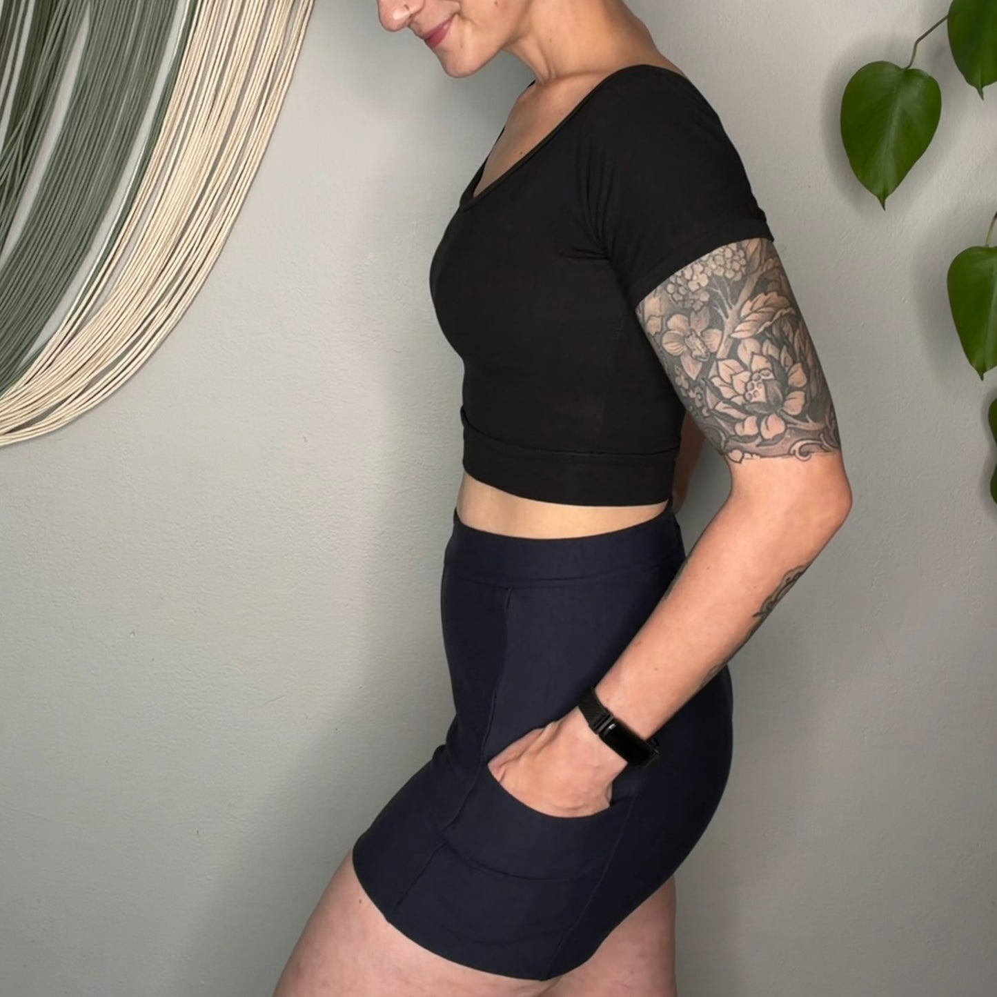 Handmade EcoFriendly Bamboo French Terry Retro Shorts
