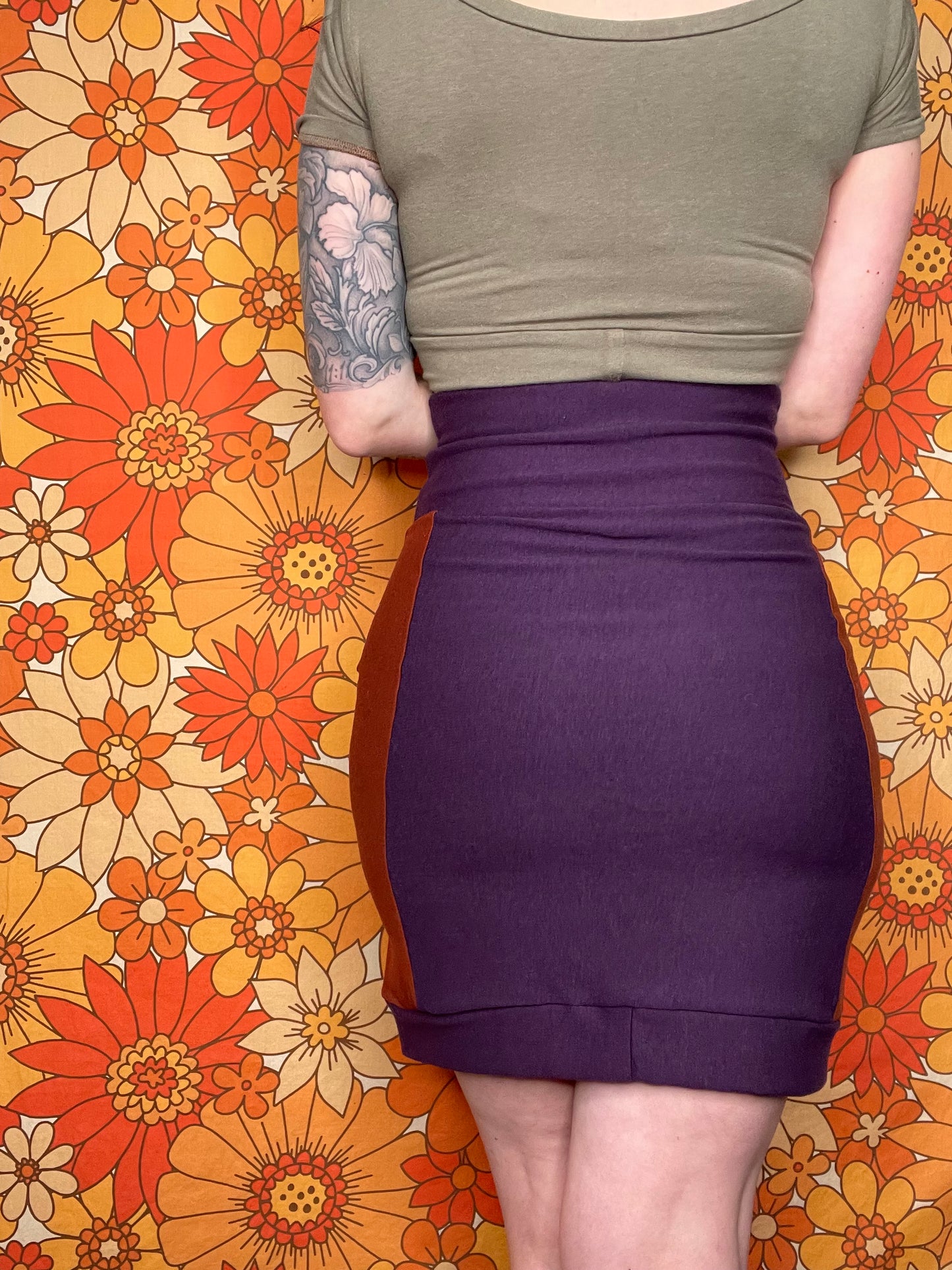 High-waisted Bamboo Fleece Skirt - Small