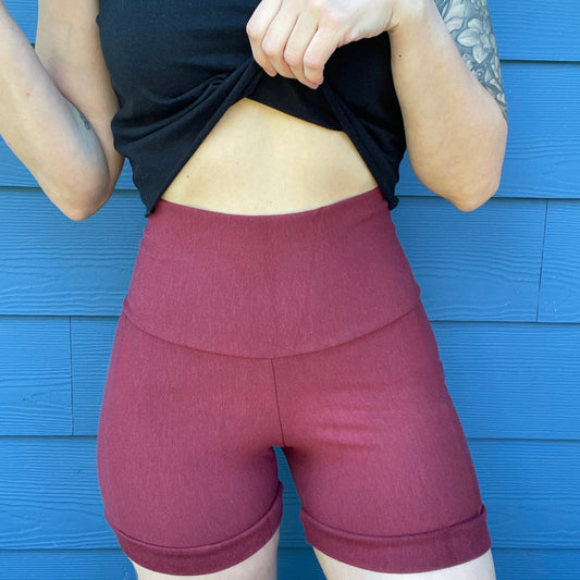 Maroon French Terry Shorts