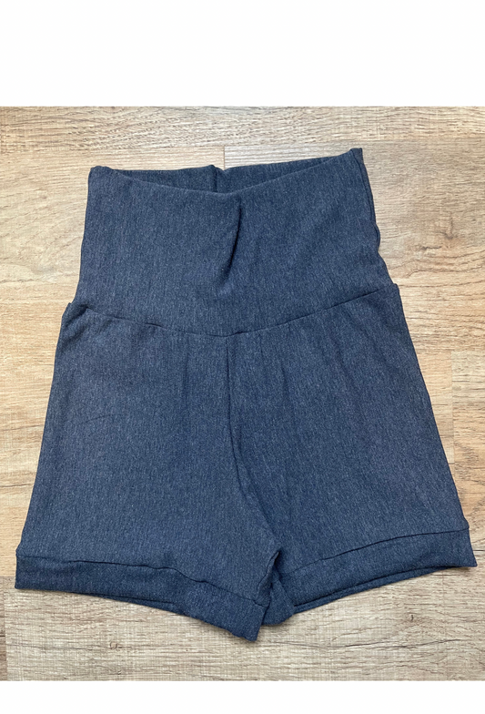 Handmade French Terry Bamboo Shorts - Lake Heather