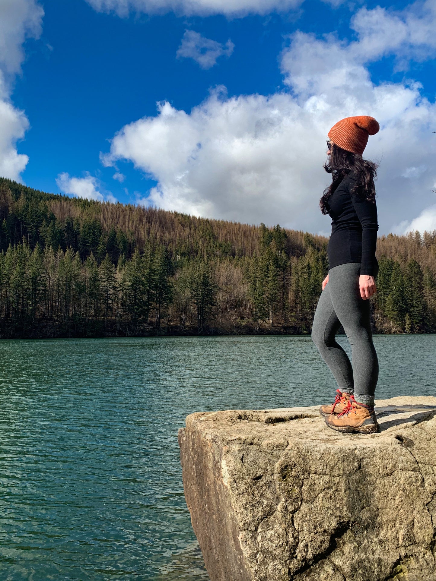 Bamboo French Terry Leggings - Dark Heather Gray